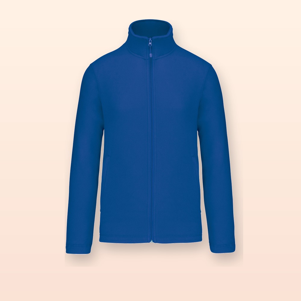 Giacca in pile full zip - blu - S