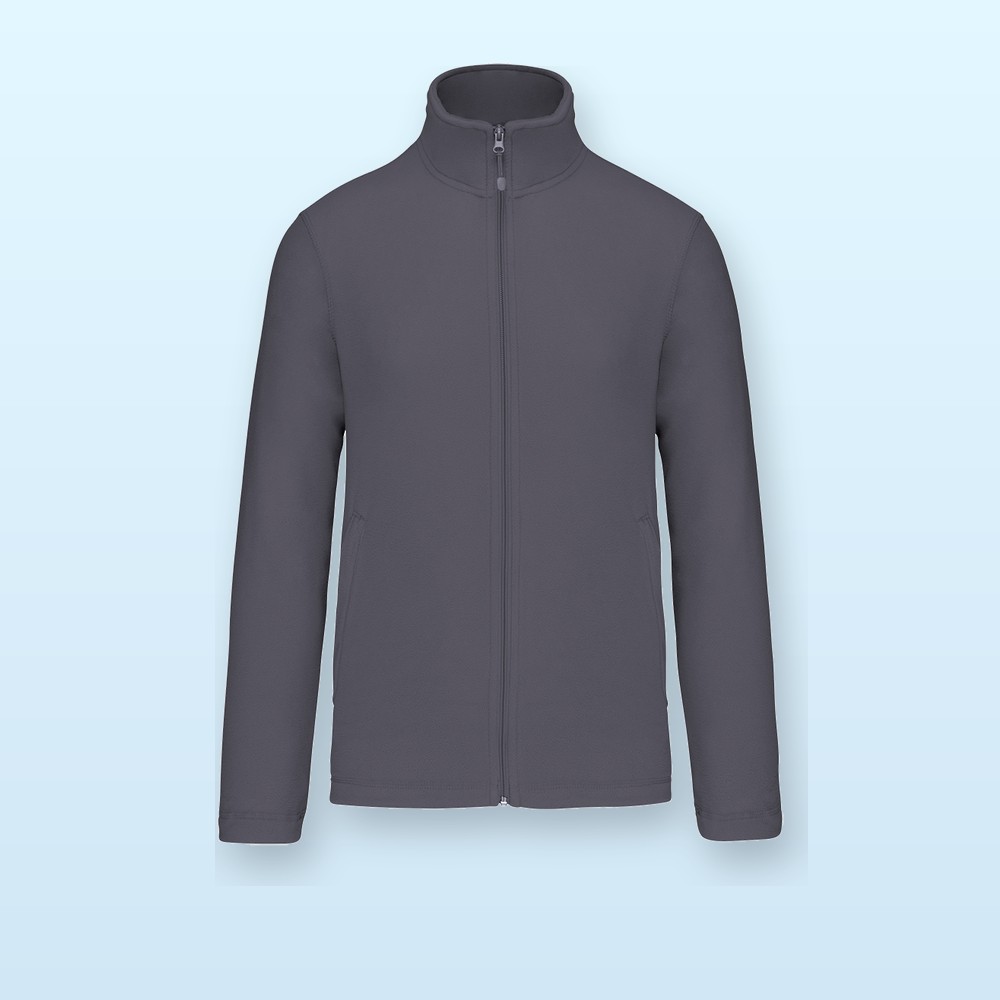 Giacca in pile full zip - grigio chiaro - XXL