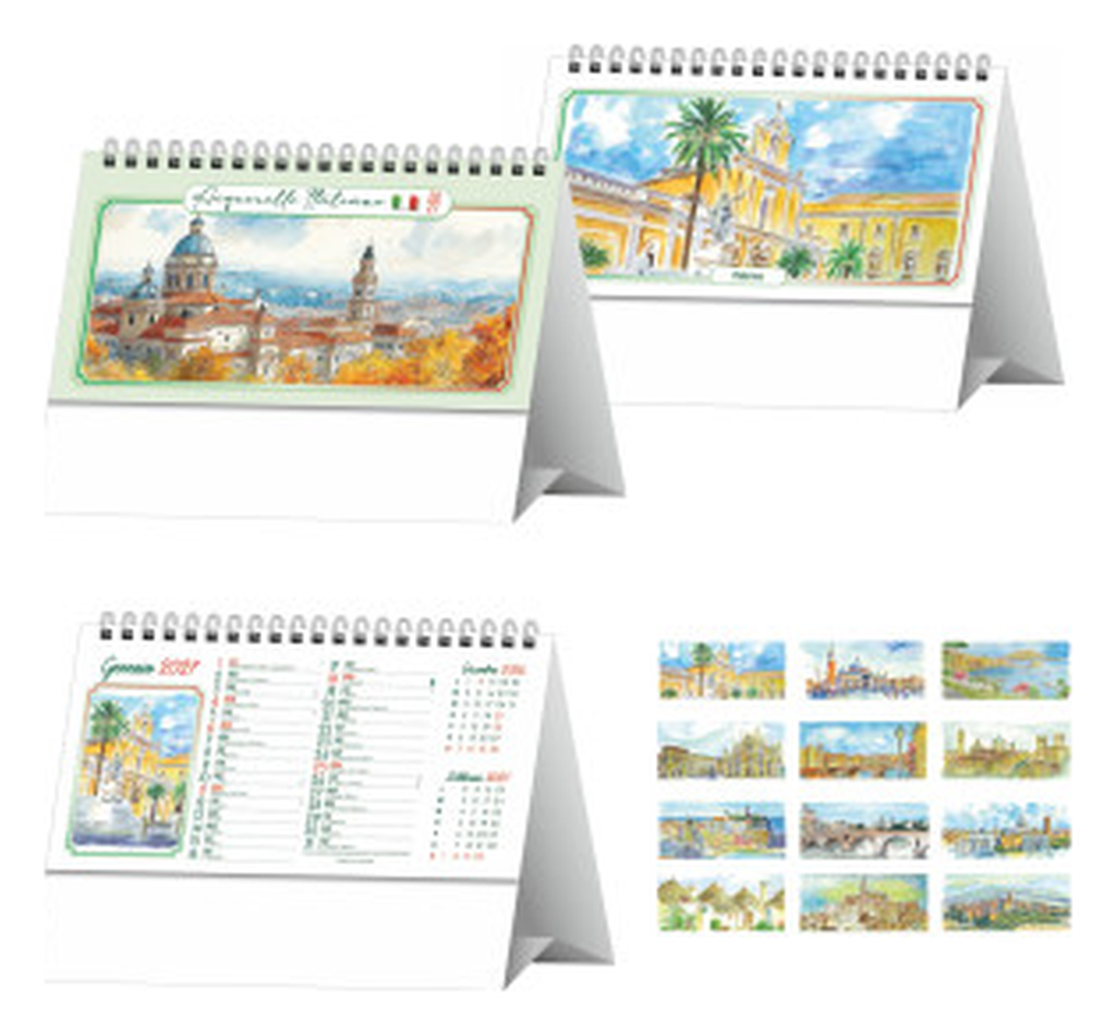 Calendario da tavolo cm 19x14,5 - Città d’Italia