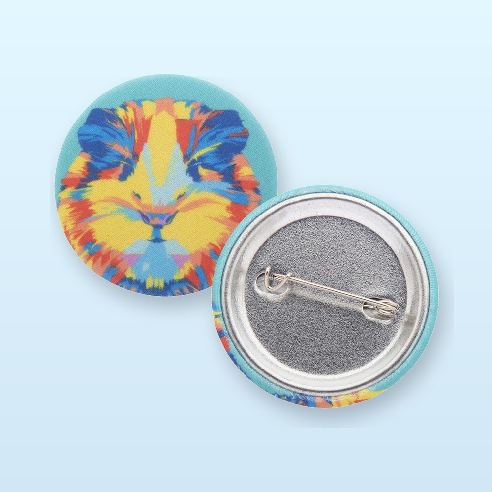 spilla badge - bianco - argento