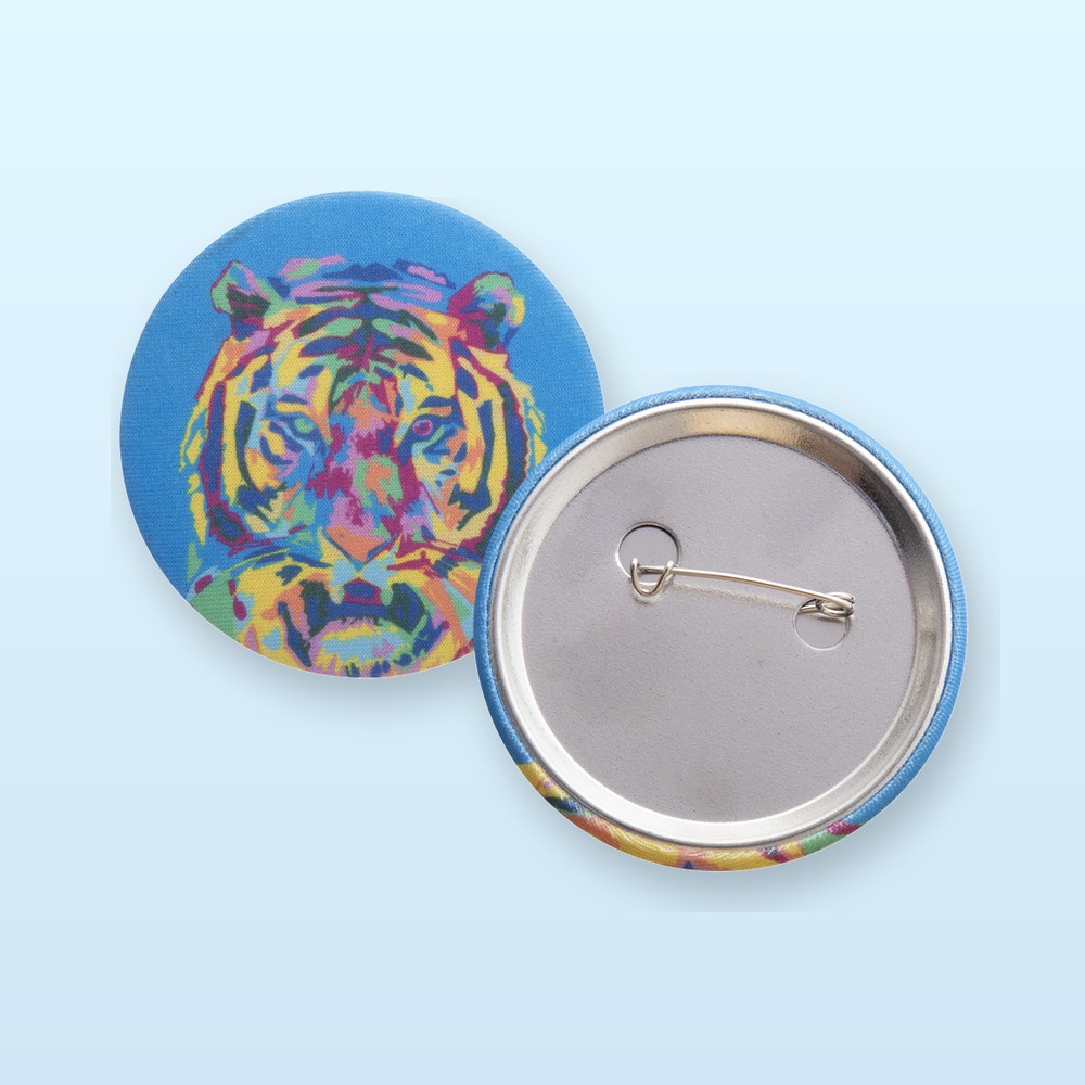 spilla badge - bianco - argento