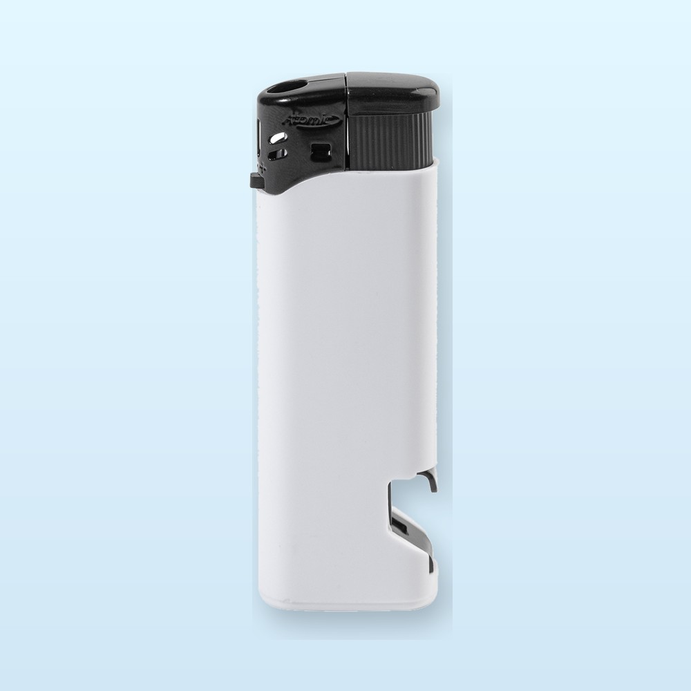 Accendino con apribottiglie - bianco