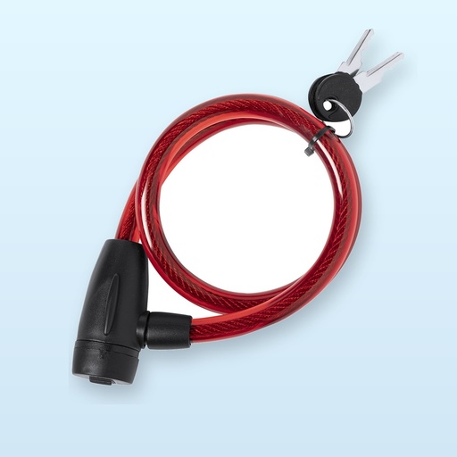 [BL-104154] lucchetto bicicletta - rosso - nero