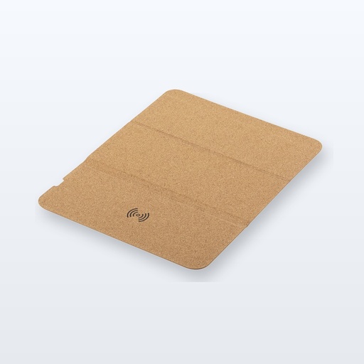 [BL-104316] tappetino mouse con caricatore wireless - naturale