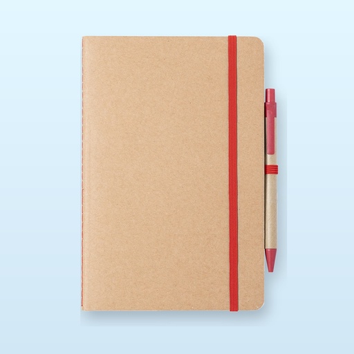 [BL-104342] quaderno - rosso - naturale