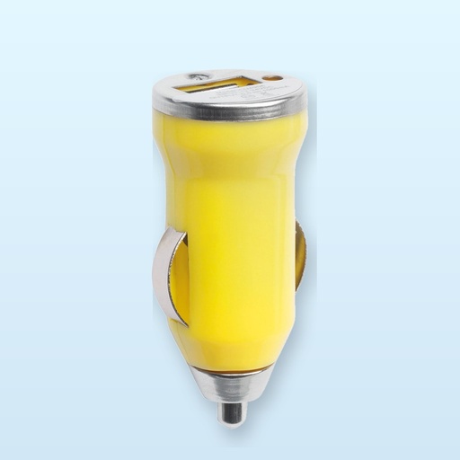 [BL-105657] caricabatterie USB da auto - giallo