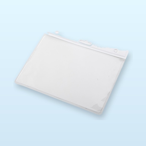 [BL-105664] porta badge - bianco - trasparente