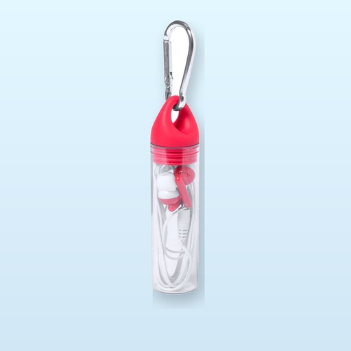 [BL-106524] auricolari - rosso - bianco