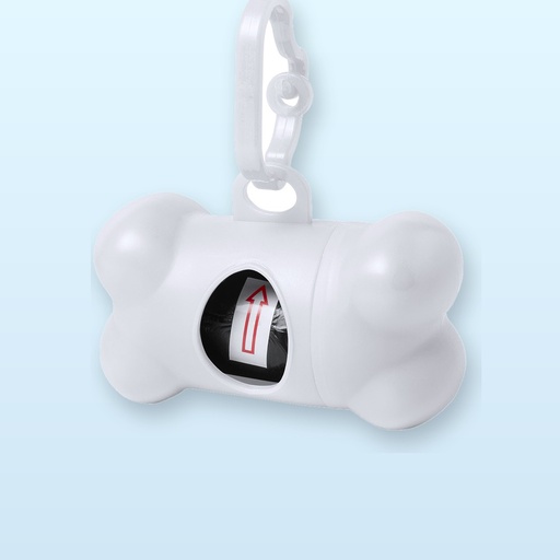 [BL-106558] distributore di sacchetti per rifiuti cane - bianco