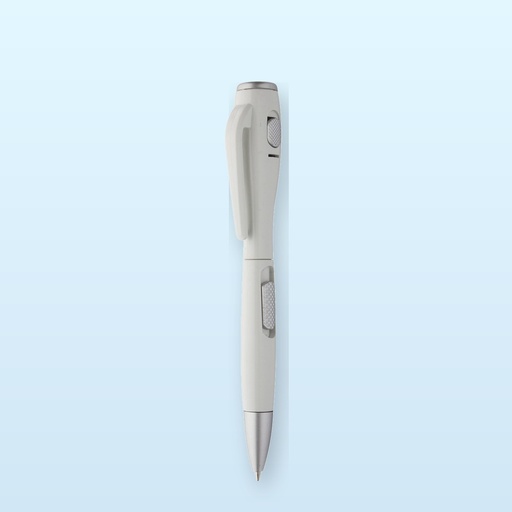 [BL-106806] penna a sfera con torcia - bianco