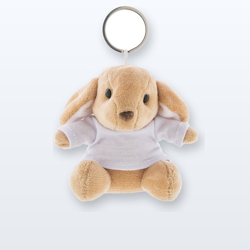 [BL-107074] Portachiavi con coniglietto in peluche - marrone