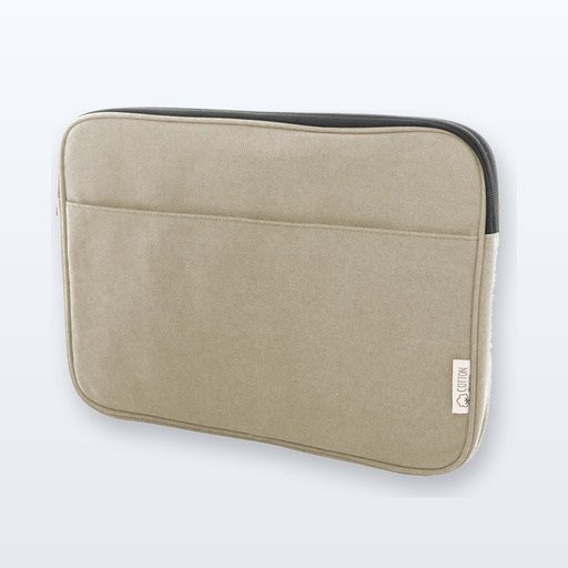[BL-109125] Custodia per computer portatile in tela riciclata - beige