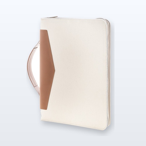 [BL-109548] Portadocumenti in canvas riciclato - naturale