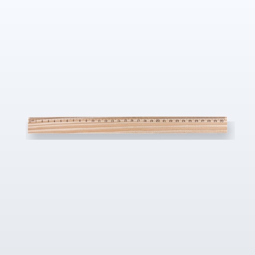 [BL-109626] righello in legno di pino - naturale