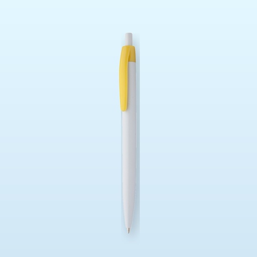 [BL-109716] penna a sfera - giallo - bianco