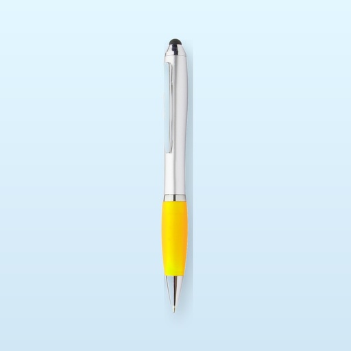 [BL-109724] penna a sfera capacitiva - giallo - argento