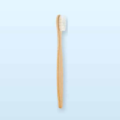 [BL-109964] spazzolino in bambù - bianco - naturale
