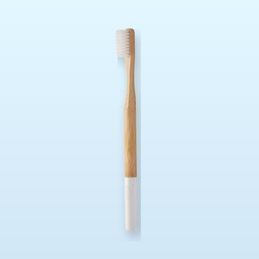 [BL-109969] spazzolino in bambù - bianco - naturale