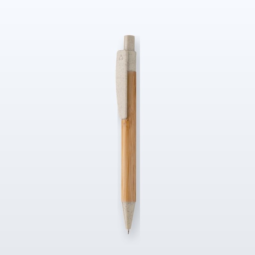 [BL-110146] penna a sfera in bambù - beige - naturale
