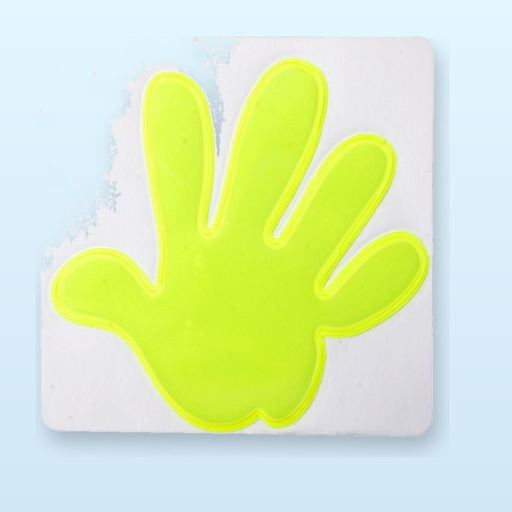 [BL-110229] adesivo riflettente, mano - giallo