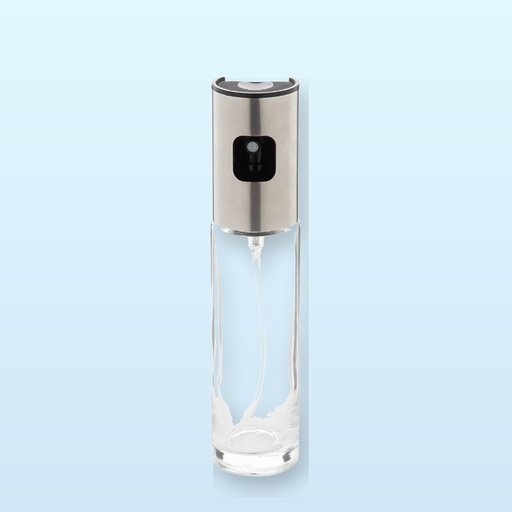 [BL-110249] erogatore d'olio spray - trasparente - argento