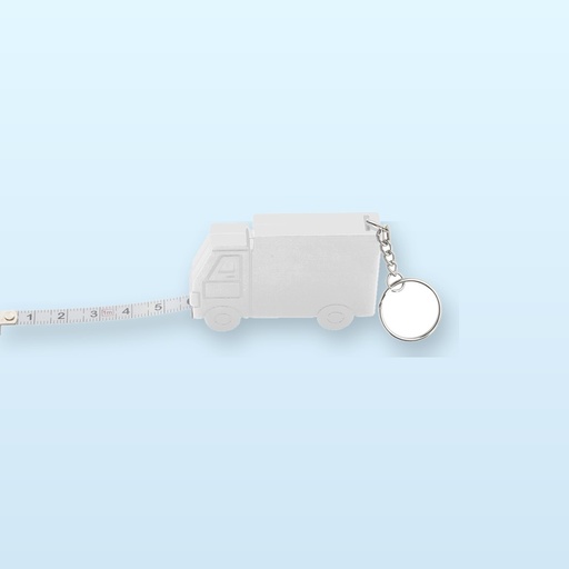[BL-110292] portachiavi camion con flessometro - bianco