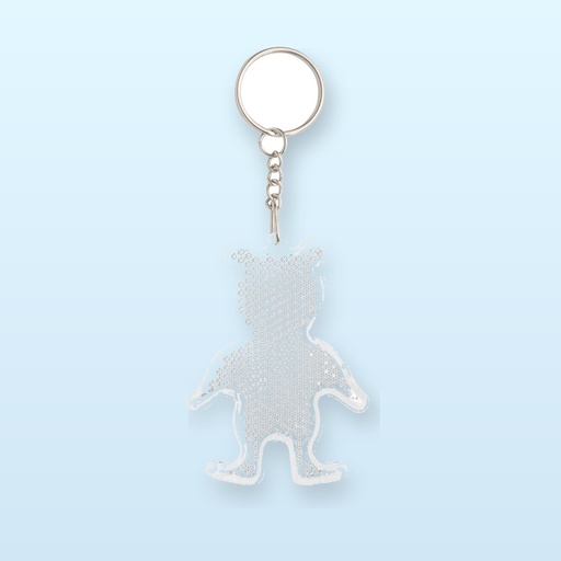 [BL-110294] portachiavi riflettente - bianco