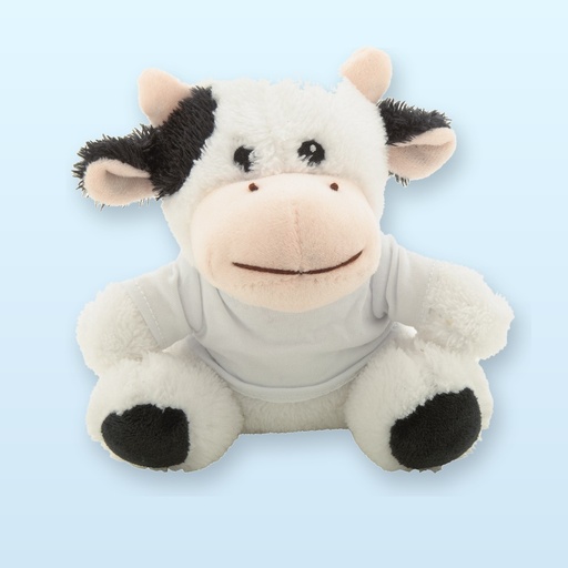 [BL-110342] Mucca in peluche RPET - bianco