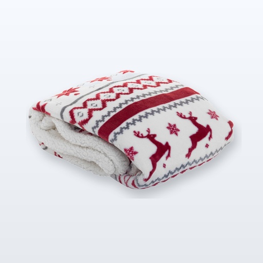 [BL-110495] Coperta natalizia in RPET - multicolore