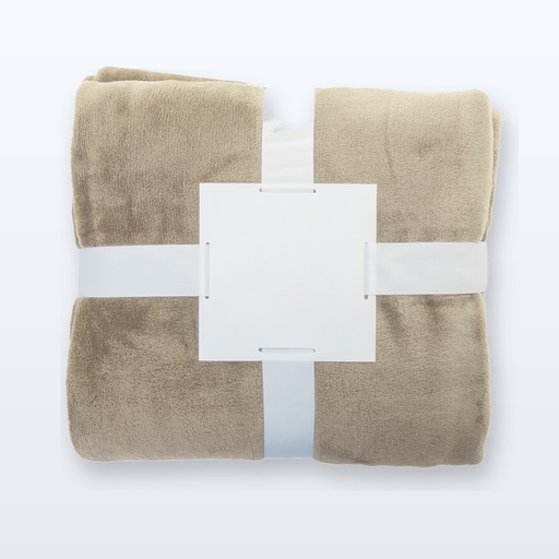 [BL-110500] Coperta in flanella RPET - beige