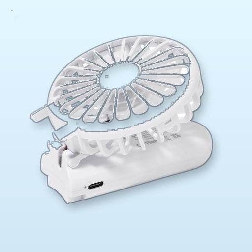 [BL-110773] Ventilatore portatile ricaricabile in RABS - bianco