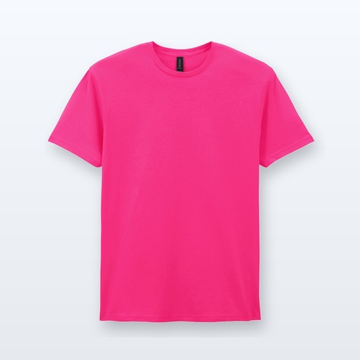 [BL-101451] T-shirt in cotone ringspun - rosa scuro - L