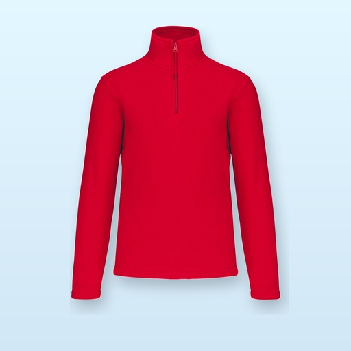 [BL-101519] Giacca in pile mezza zip - rosso - XL