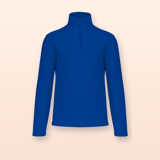 [BL-101528] Giacca in pile mezza zip - blu - S