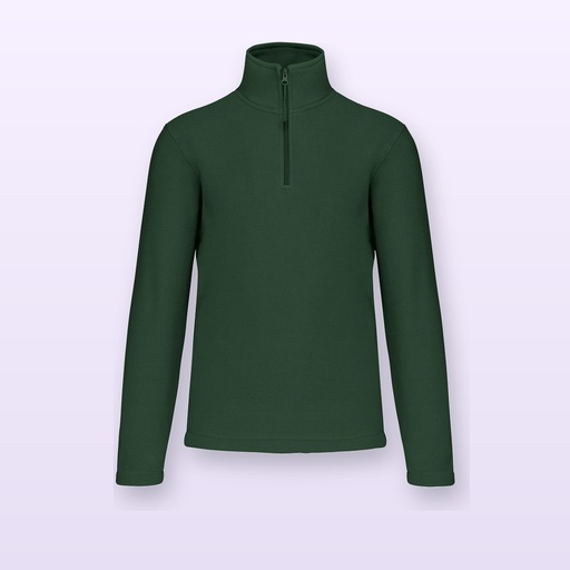 [BL-101533] Giacca in pile mezza zip - verde - S
