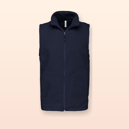 [BL-101560] gilet in pile - blu scuro - XXL