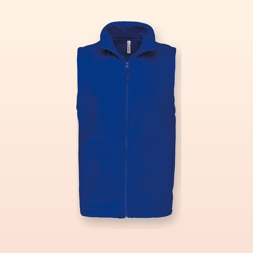 [BL-101565] gilet in pile - blu - XXL