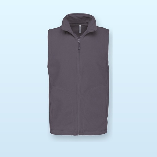 [BL-101577] gilet in pile - grigio chiaro - M