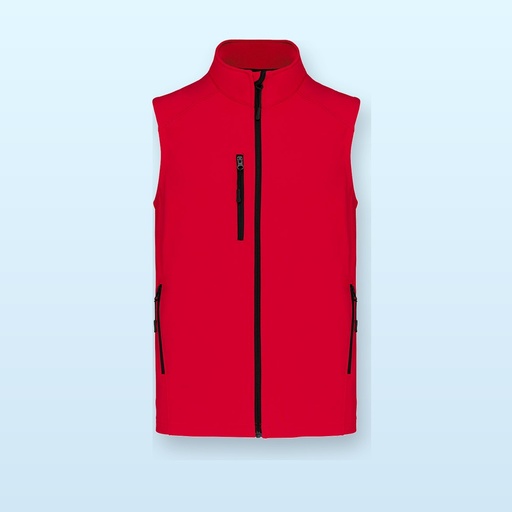[BL-101585] Gilet softshell a 3 strati - rosso - XXL