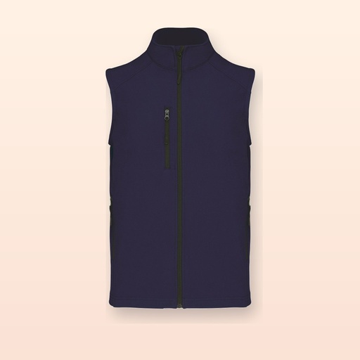 [BL-101586] Gilet softshell a 3 strati - blu scuro - L