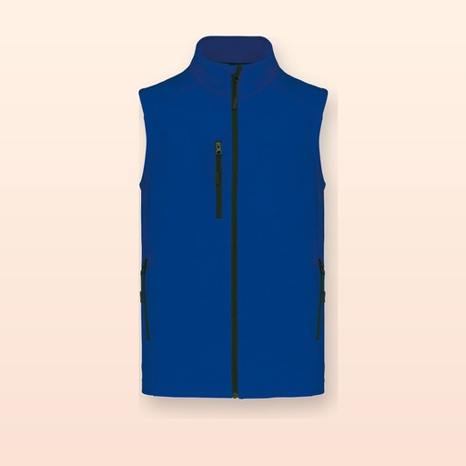 [BL-101593] Gilet softshell a 3 strati - blu - S