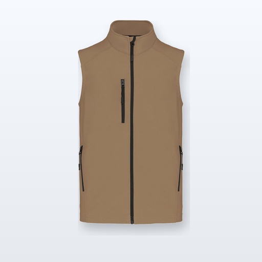 [BL-101598] Gilet softshell a 3 strati - marrone - S