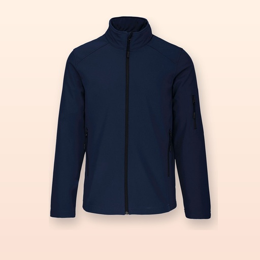 [BL-101676] Giacca softshell a 3 strati - blu scuro - L