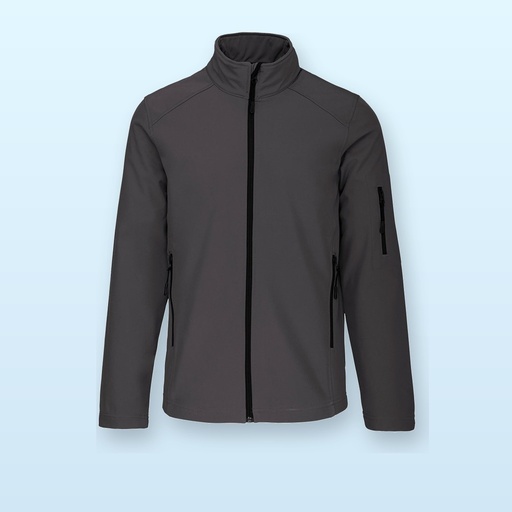 [BL-101696] Giacca softshell a 3 strati - grigio scuro - L