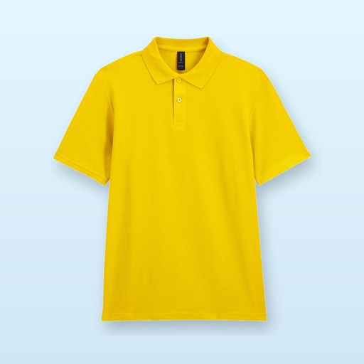 [BL-102025] polo in piqué - giallo - XL