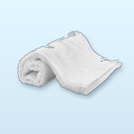 [BL-102068] asciugamano in spugna di cotone 30x50cm - bianco