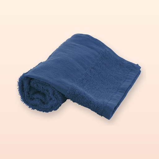 [BL-102073] asciugamano in spugna di cotone 30x50cm - blu scuro