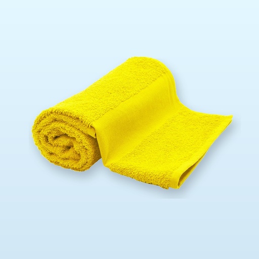 [BL-102081] asciugamano in spugna di cotone 50x100cm - giallo