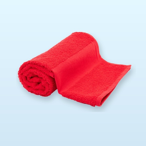 [BL-102083] asciugamano in spugna di cotone 50x100cm - rosso