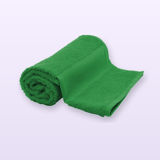 [BL-102087] asciugamano in spugna di cotone 50x100cm - verde
